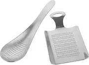 iplusmile Stainless Steel Baby Food Grinding Spoon Set Garlic Ginger Crusher for Cooking Baby's Complementary Food