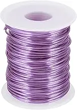 uxcell 16 Gauge / 1.5mm Anodized Aluminum Wire for Jewelry Craft Making, 100 Feet Bendable Flexible Wire for DIY Home Decor Gardening Sculpture, Light Purple