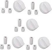 (Pack of 5) Universal White Control Switch Knobs, Cooker Oven Hob Cook top Knob for Kitchen Stove Oven Cooker & Hob