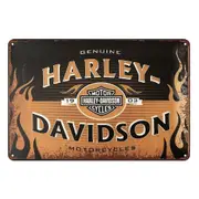 Harley Davidson Motorcycles Rustic Metal Sign Vintage Tin Shed Garage Bar
