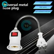 E27 Screw Port Pendant Lamp Hose Light Bulb Holder Adapter Socket Base w/ Switch