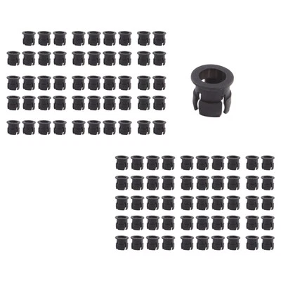5X(100 Pieces Black Plastic 5mm LED Clip Holder Display Panel Mount Cases J1Z2)