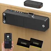 Smart Cabinet Lock, Anweller Hidden No Drill Keyless Electronic Digital Bluetooth RFID Magnetic Child Safety Baby Proofing Drawer Lock for Cupboard Closet Liquor Adults Secret File Cabinets - Black