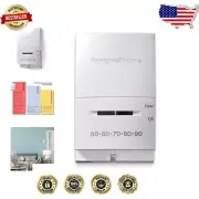 Compact Manual Millivolt Thermostat for Precise Home Heating Control - White