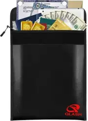 X-Large Fireproof Document Bag, Upgrade money Pouch Important Legal Paper Holder