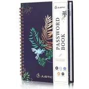 JUBTIC Password Book with Medium Size(5.2 x 7.7 Inch), Deluxe Dark Blue