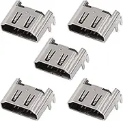 5PCS HDMIs Port Interface Connector Socket Interface Connector Interface Contact Modular Plug USB Connectors and Adapters Connector Replacement