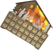 Beatifufu Wooden Led Advent Calendar Rc Decor Calendar with Natural Wood Battery Operated