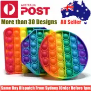 Push Pop Bubble Pop It Fidget Sensory Toy Stress Relief Silicone Tiktok Game Oz