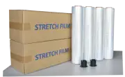 4xClear Stretch Film Pallet Carton Shrink Wrap Hand Use Roll 500mm x 400m,25um