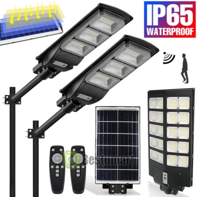 90000000lm Focos Luces Solares Exterior Luz de Calle Jardin Sensor de Movimiento