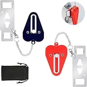Portable Door Lock Home Security Door Locker Travel Locks for Additional Safety and Privacy Perfect for Apartment Hotel Home College 2 Pack