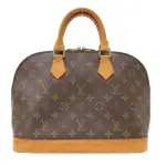 【二手名牌BRAND OFF】LOUIS VUITTON LV 路易威登【再降價】棕色 原花帆布 ALMA PM 艾瑪手提包 金扣 M53151