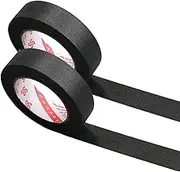 Vogueing Tool 2 Rolls 10mm x 50m Textured Paper Tape Writable Masking Tape Painters Tape for Paint Craft and DIY- Black