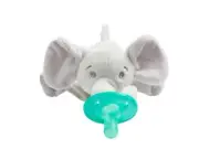 Philips AVENT Soothie Snuggle Pacifier Holder with Detachable Pacifier, 0m+, Ele
