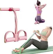 21 Fitness Resistance Bands-4 Tube Pedal Ankle Puller, Pedal Resistance Band with Handle, Stretch Bands for Exercise Sit Up Exercise Equipment for Abdomen, Waist, Arm, Leg