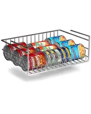 Sorbus Under Cabinet Can Storage Shelf with Dividers