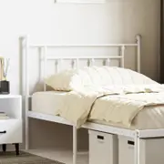 Metal Headboard White 107 cm King Single