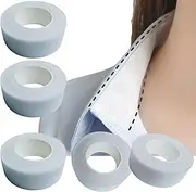 APZDFGIFCD 5 Rolls Collar Protector Sweat Pads, Self-adhesive Shirt Collar Protector Absorbent Sweat Shields Pad for Hat Shirt Neck Liner Armpit Tape Collar Protectors for Women Men, White, 1