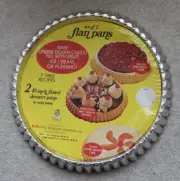 Vintage Set of 2 Flan Pans G&S Metal Products 10" Fluted Dessert Pans - NEW