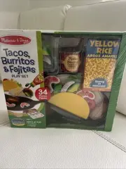 Melissa & Doug Tacos Burritos & Fajitas Play Food Set – 34 Pieces Pretend Play