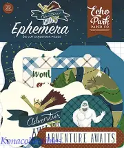 Echo Park Adventure Awaits Die Cut Ephemera 33 Pcs