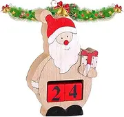 Table Wooden Calender Decor | Tabletop Christmas Countdown Calendar Decor with Numbers Blocks - Festival Advent Calendar Home Ornaments for Schools, Offices, Rooms