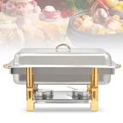 9L/ 8 Quart Stainless Steel Chafer Chafing Dish Buffet Catering Food Warmer Set