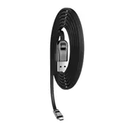 MS-1030M1 Creative Series 1m 3A USB to USB-C / Type-C Data Sync Charge Cable(Black)