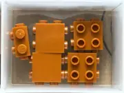 LEGO Parts - Dark Orange Brick 1 x 2 x 1 2/3 Studs Side Ends - No 67329 - QTY 5