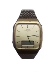 Ricoh 122105 | Men's Gold Digital & Analog Alarm Quartz Wristwatch (New!)