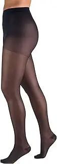 Truform Sheer Compression Pantyhose, 15-20 mmHg, Women's Shaping Tights, 20 Denier, Navy, Medium