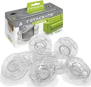Slipstick CB658 Stack-Its 1 Inch Adjustable Bed Risers/Furniture Risers (Set of 8) Lifts Height 1", 2", or 3" - Clear Heavy Duty Raisers