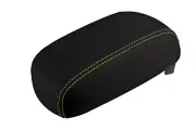 Console Lid Pull Over Cover Leather for Kia Optima 2004-2008 Yellow Stitch