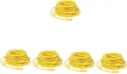 HOMSFOU 5pcs Long Cable for Networking 20-Meter Cat 5e Ethernet Cable Patch Cord for Gaming and Home Computer Setup