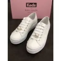 在飛比找蝦皮購物優惠-正品Keds 春季厚底婚鞋 蕾絲花朵小白鞋 珍珠飾品簡約秀氣