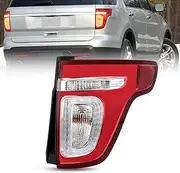 Nilight Taillight Assembly Compatible with 2011 2012 2013 2014 2015 Ford Explorer Rear Lamp Replacement OE Style with LED and halogen bulbs Passenger Side