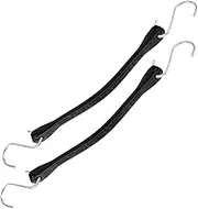 Zerodeko 2pcs Heavy Duty Rubber Bungee Cords with Hooks for Securing Cargo Tarps Outdoor Gear Elastic Tie Down Straps for Trucks Trailers Versatile Reliable Performance