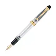 Pilot Custom 823 Fountain Pen in Clear with Gold Trim - 14K Gold Fine Point -NEW