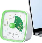 LeoLeozz Visual Countdown Timer,Classroom Teaching Timer - 60 Minute Timer Manager Clock, Silent Rainbow Pattern Time Management Tool for Kids, Adults (Green)