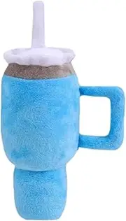 Dog Squeaky Toy Plush Cup Pet Supplies Exercise Game Puppy Chewing Interactive for Small Medium and Large Pets, Blue