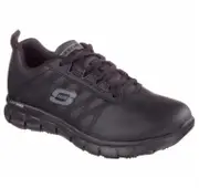 Skechers Work Relaxed Fit: Sure Track - Erath Slip Resistant Wide Fit Black