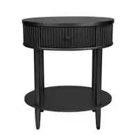 Luxe Living Arielle Round Side Table in Black