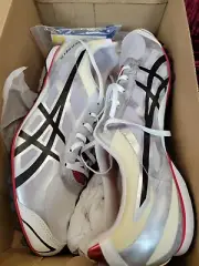BRAND NEW ASICS Mens Hyper MD 5 Track & Field Shoes Ivory G304N Spikes 9