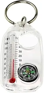 Thermometers Keychain - Thermometer Keychain, Portable Thermometer l Survival Thermometers Compass Keychain, Pocket Sized Compass Keyring Gear, Small Compasses Thermometers Keychain