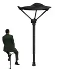 Foldable Camping Stool Retractable Hiking Chair One Leg Adjustable Stool