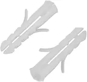 Wall Plugs， 200pcs 5x25mm Plastic Anchor Bolts Expansion Pipe Column Wall White