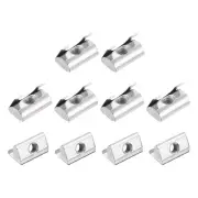 10Pcs M4 T Nuts Roll in Spring Carbon Steel Nickel Plated 2020 Series