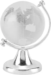 Crystal Glass Ball Sphere Home Office Decor Gift Great Decoration Shooting Props 6.5 * 4cm (Silver)