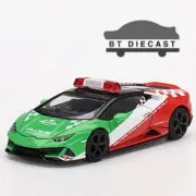MINI GT LAMBORGHINI HURACAN EVO BOLOGNA AIRPORT 2020 FOLLOE ME CAR 1/64 MGT00193
